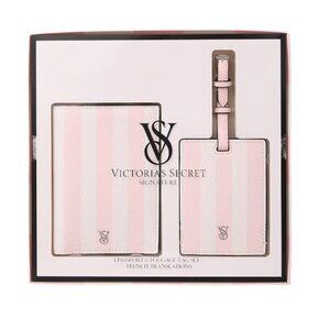 Victoria's Secret - Passport Case & Luggage Tag Travel Set - Heritage Stripe